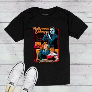 Halloween Safety T-shirt – Spooky Horror Characters Trick or Treat Tee 77